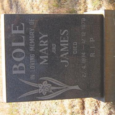 BOLE James -1978 &amp; Mary -1974