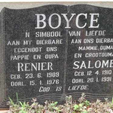 BOYCE Renier 1909-1976 &amp; Salome 1910-1991