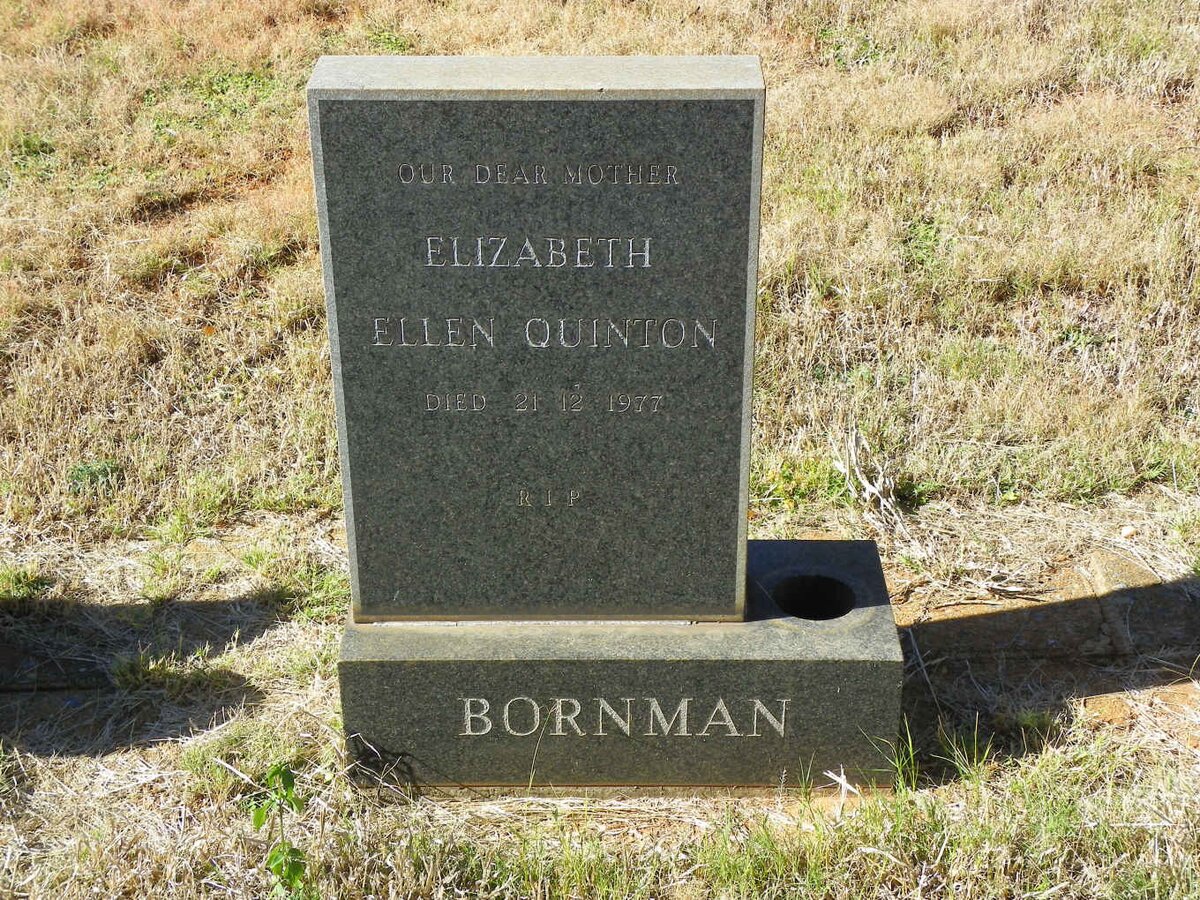 BORNMAN Elizabeth Ellen Quinton -1977