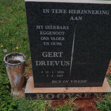 BOOYSEN Gert Drievus 1936-1997