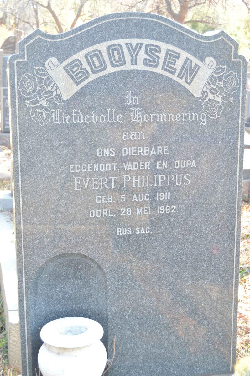BOOYSEN Evert Philippus 1911-1962