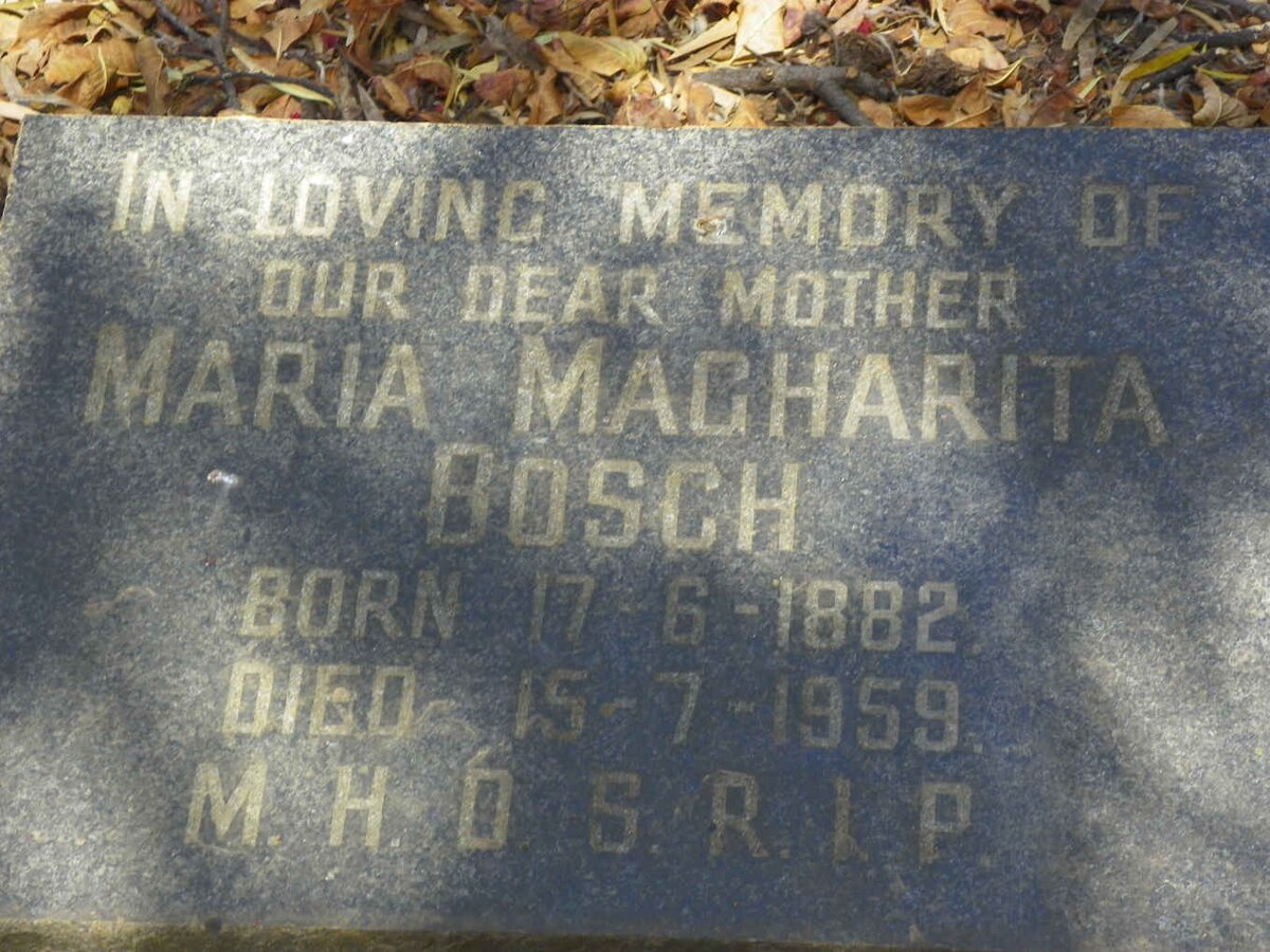 BOSCH Maria Magharita 1882-1959