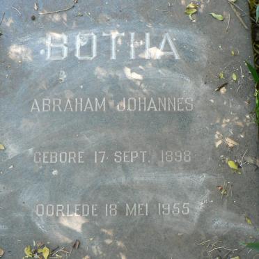 BOTHA Abraham Johannes 1898-1955