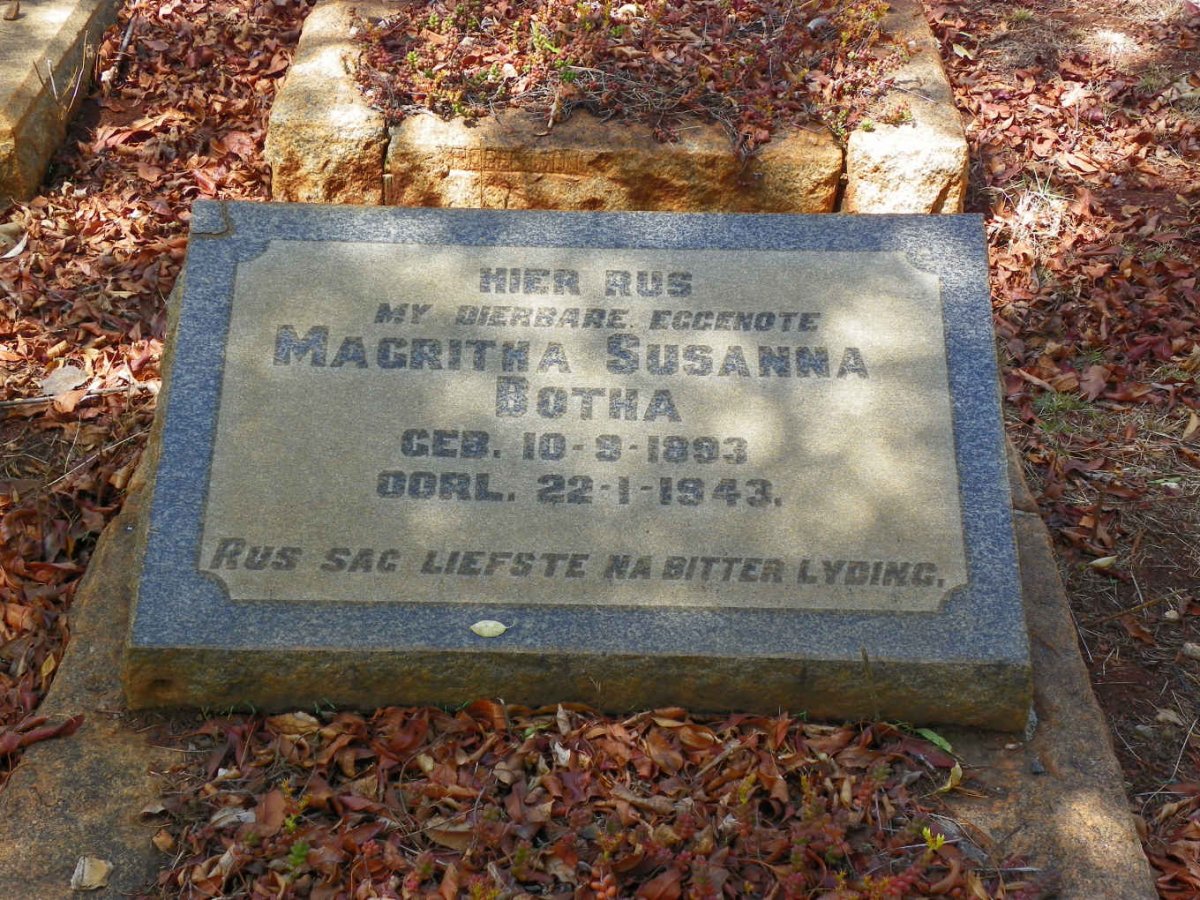 BOTHA Magritha Susanna 1893-1943