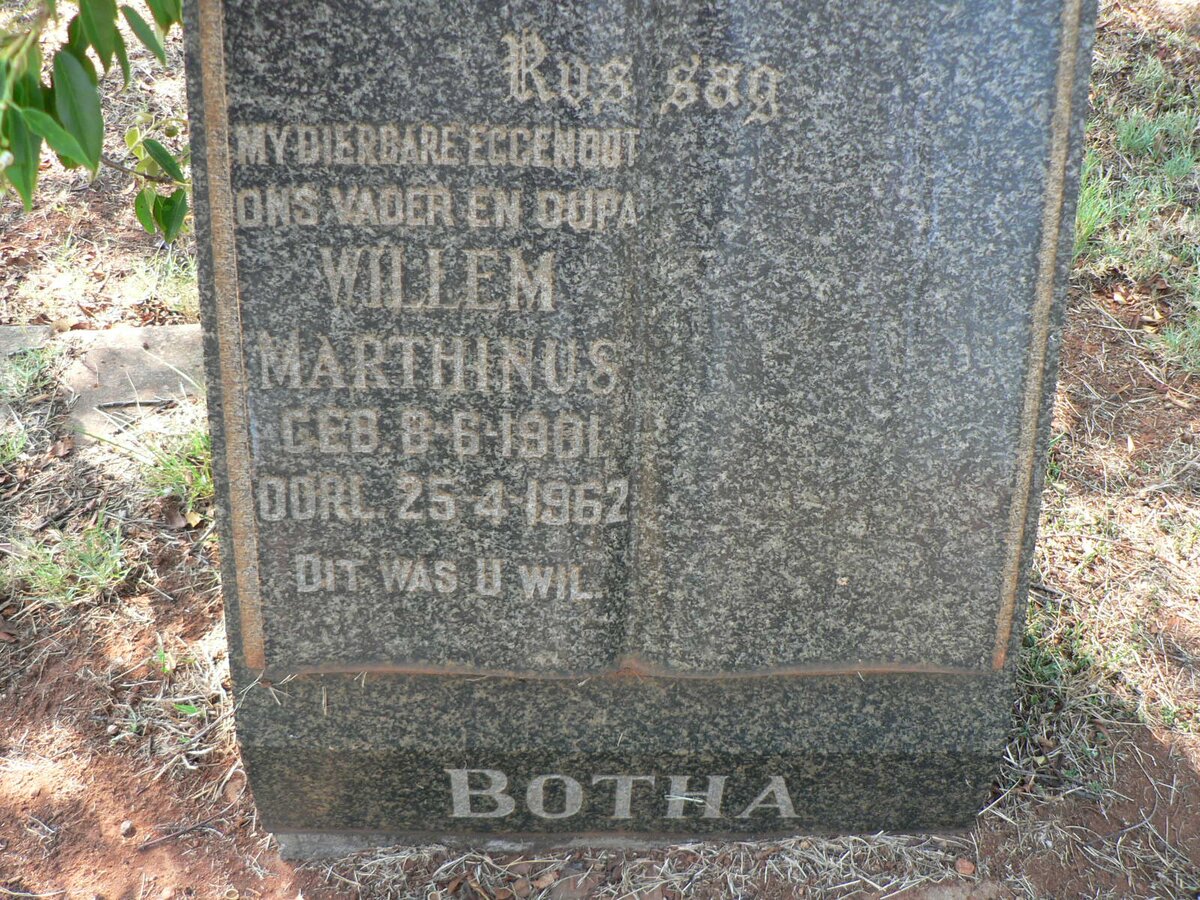 BOTHA Willem Marthinus 1901-1962