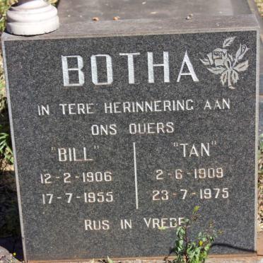 BOTHA Bill 1906-1955 &amp; Tan 1909-1975