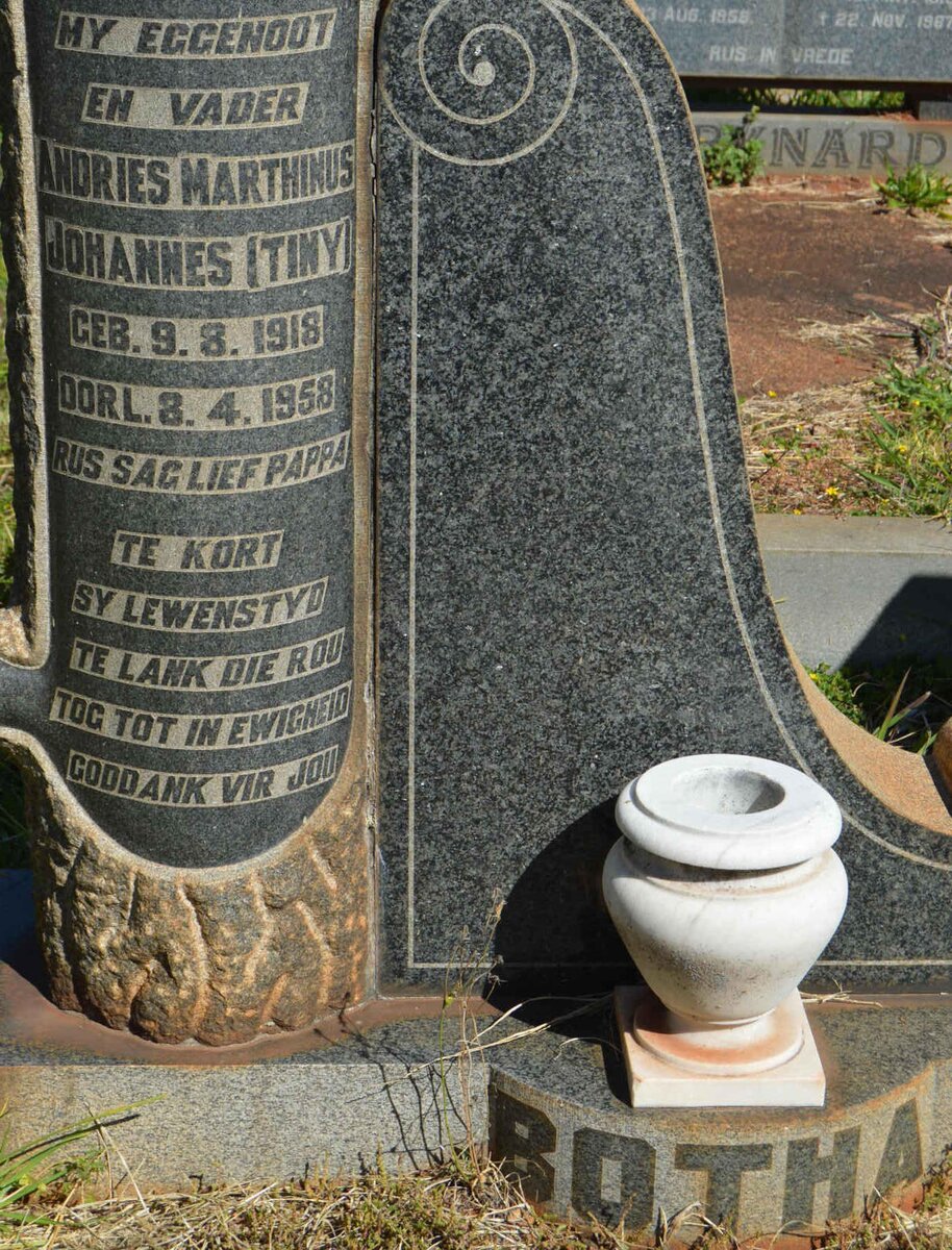 BOTHA Andries Marthinus Johannes 1918-1958