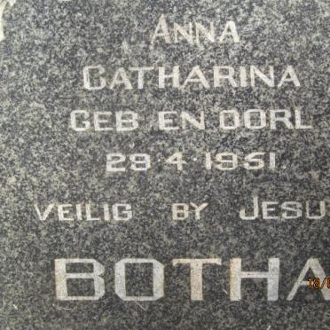 BOTHA Anna Catharina 1951-1951