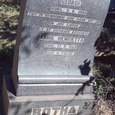 BOTHA George -1956 &amp; Annie Henrietta -1963