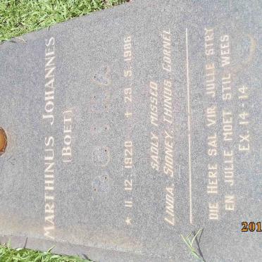 BOTHA Marthinus Johannes 1920-1986