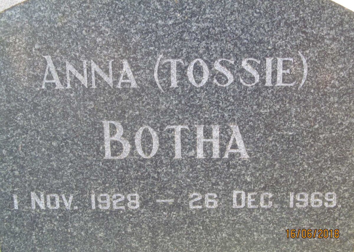 BOTHA  Anna 1928-1969