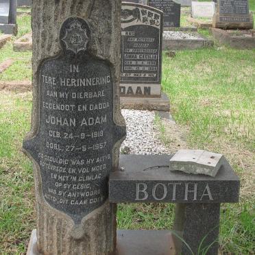 BOTHA Johan Adam 1919-1957