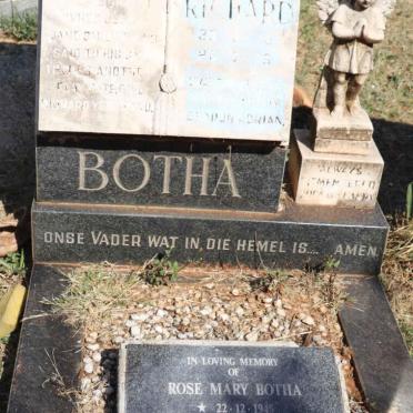 BOTHA Rose Mary 1945-1996 :: BOTHA Richard 1975-1976