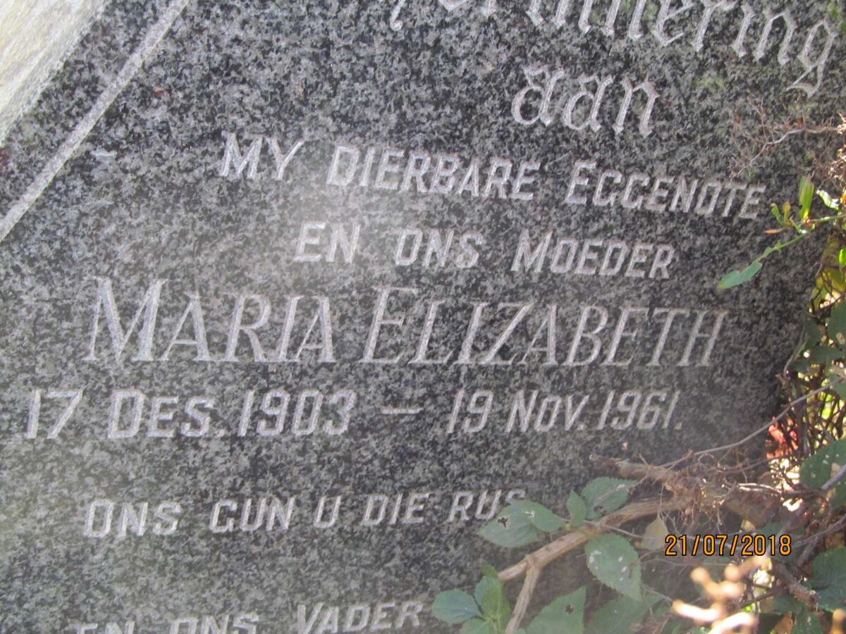BOTHA Michael Coenraad 1908-1972 & Maria Elizabeth 1903-1961 _1