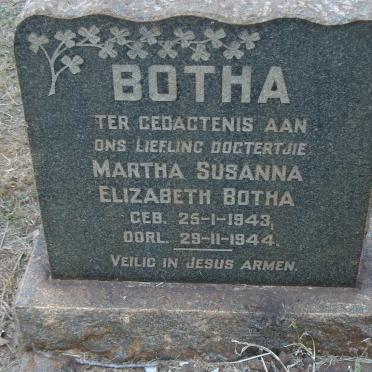 BOTHA Martha Susanna Elizabeth 1943-1944