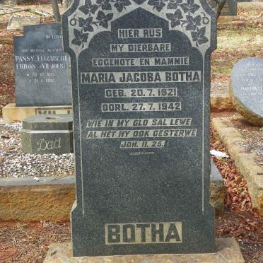 BOTHA Maria Jacoba 1921-1942