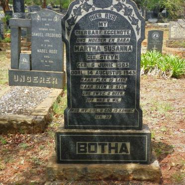 BOTHA Martha Susanna nee STEYN 1905-1945