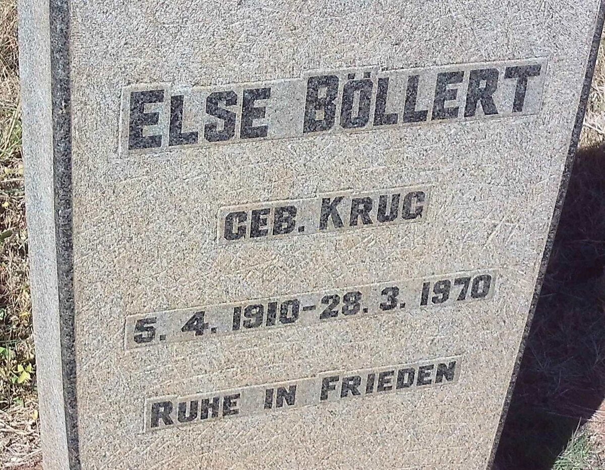 BOLLERT Else nee KRUG 1910-1970
