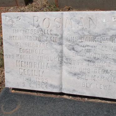 BOSMAN Hendrina Cecilia 1925-1984