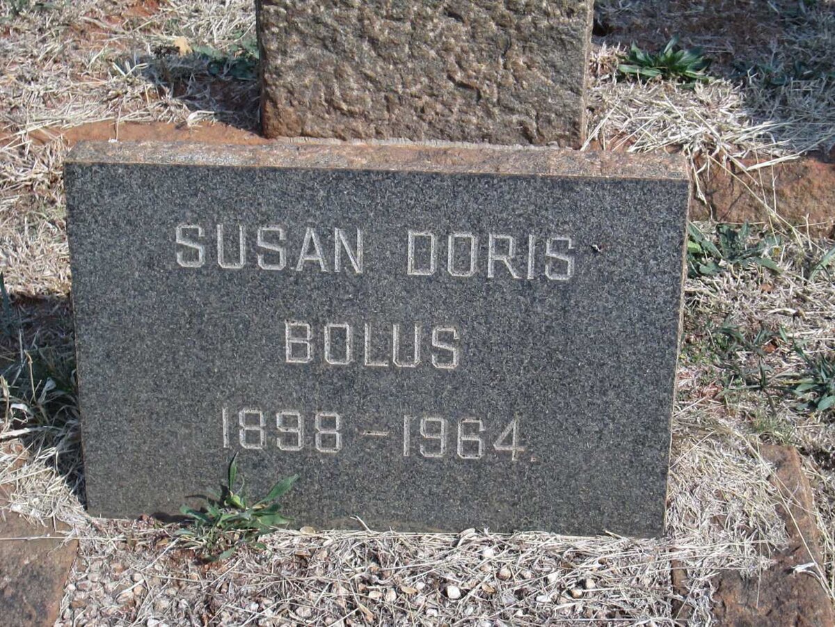 BOLUS Susan Doris 1898-1964