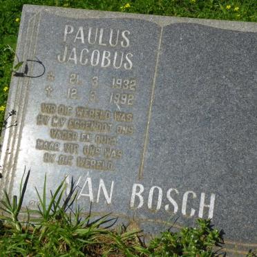 BOSCH Paulus Jacobus, van 1932-1992