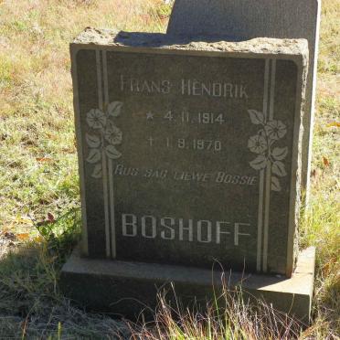 BOSHOFF Frans Hendrik 1914-1970