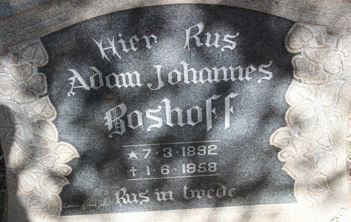 BOSHOFF Adam Johannes 1892-1958