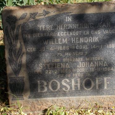 BOSHOFF Willem Hendrik 1886-1957 &amp; Stefiena Johanna 1889-1964
