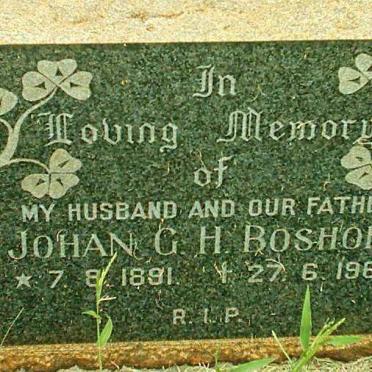 BOSHOFF Johan G.H. 1891-1965