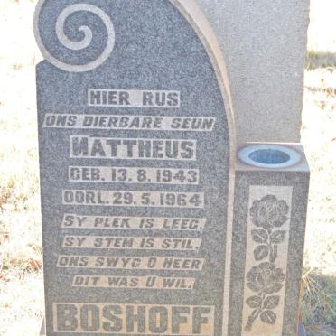 BOSHOFF Mattheus 1943-1964