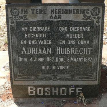 BOSHOFF Adriaan -1962 &amp; Huibrecht -1987