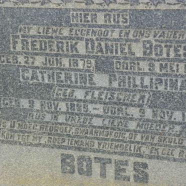 BOTES Frederik Daniel 1879-1942 &amp; Catherine Phillipina FLEISCHER 1889-1976