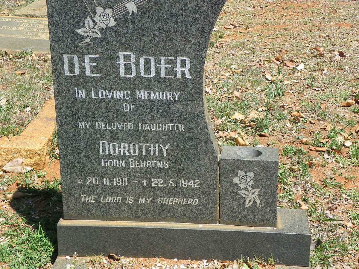 BOER Dorothy, de nee BEHRENS 1911-1942