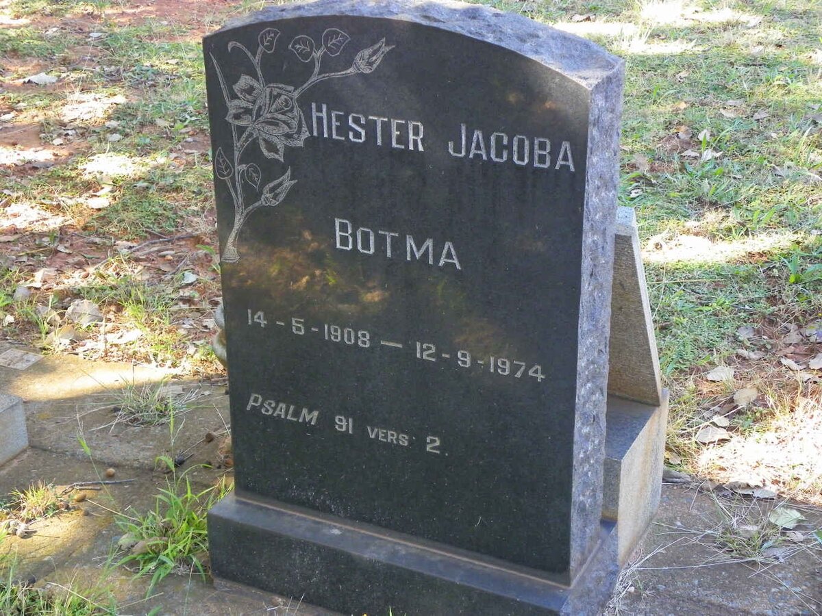 BOTMA Hester Jacoba 1908-1974