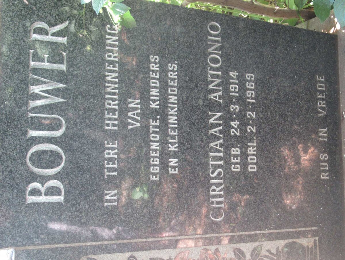 BOUWER Christiaan Antonio 1914-1969
