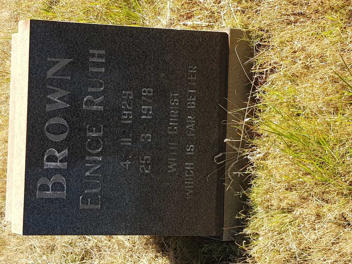 BROWN Eunice Ruth 1929-1978
