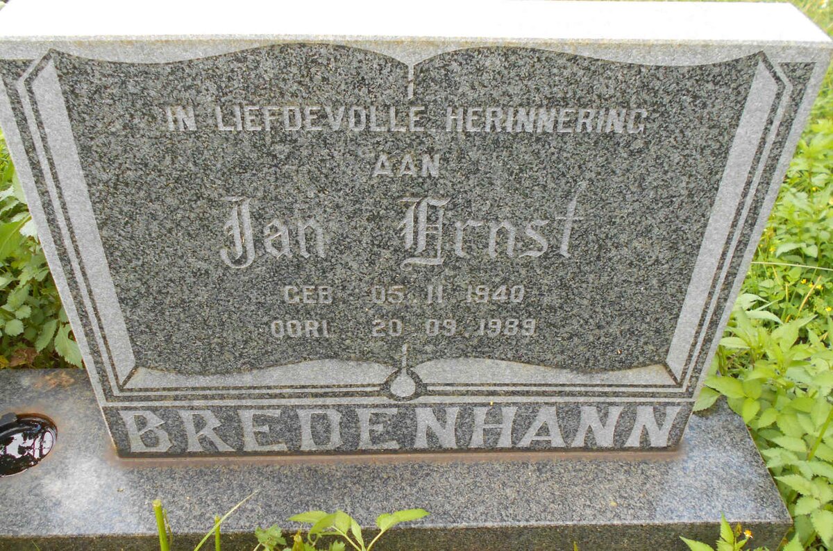 BREDENHANN Jan Ernst 1940-1989