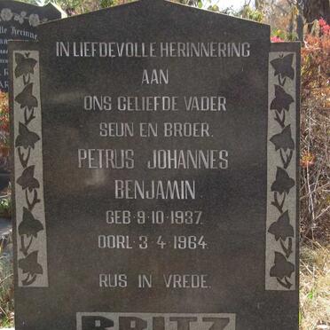 BRITZ Petrus Johannes Benjamin 1937-1964