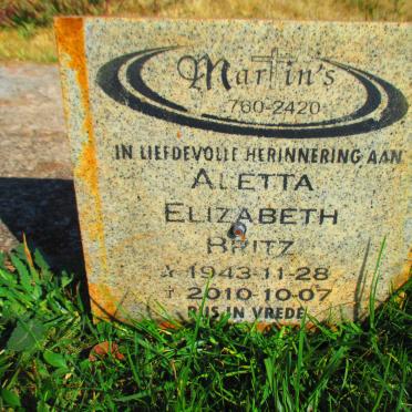 BRITZ Aletta Elizabeth 1943-2010