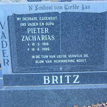 BRITZ Pieter Zacharias 1916-1986