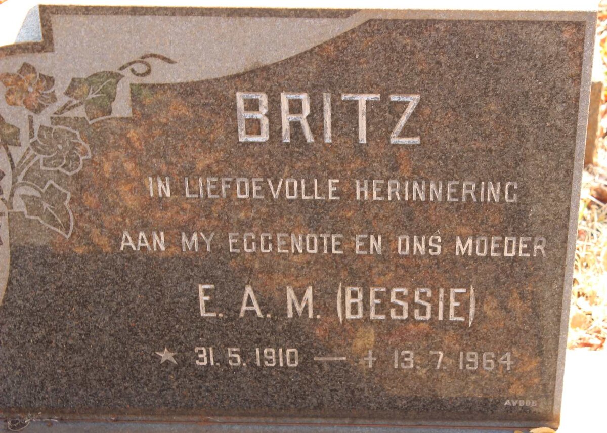 BRITZ E.A.M. 1910-1964