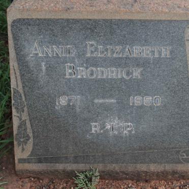 BRODRICK Annie Elizabeth 1871-1950