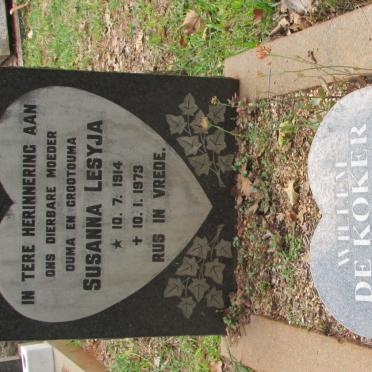 BRITS Susanna Lesyja 1914-1973 :: DE KOKER Willem 1958-1988