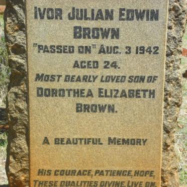 BROWN Dorothea Elizabeth -1959 :: BROWN Ivor Julian Edwin -1942