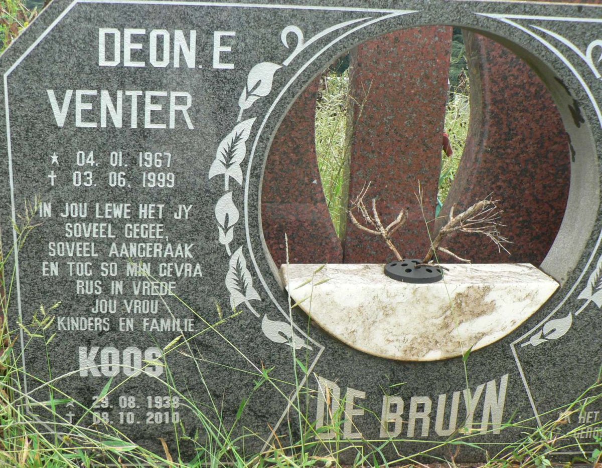 BRUYN Koos, de 1938-2010 :: VENTER Deon E. 1967-1999 :: BRUYN Ronnie, de 1940-2012 :: BRUYN Anton, de 1966-1995