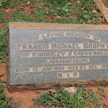 BROPHY Francis Michael 1880-1943