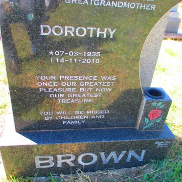BROWN Dorothy 1935-2010