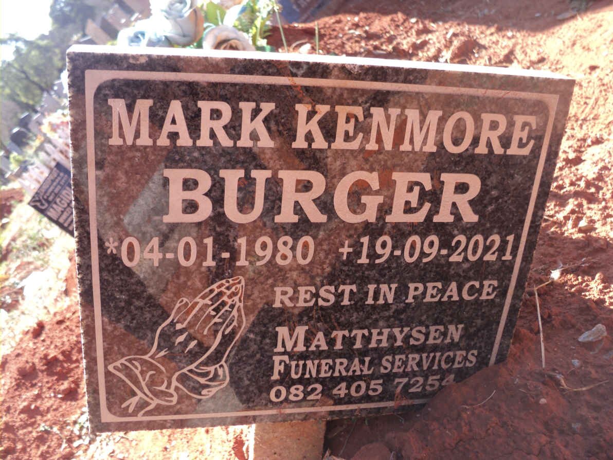 BURGER Mark Kenmore 1980-2021