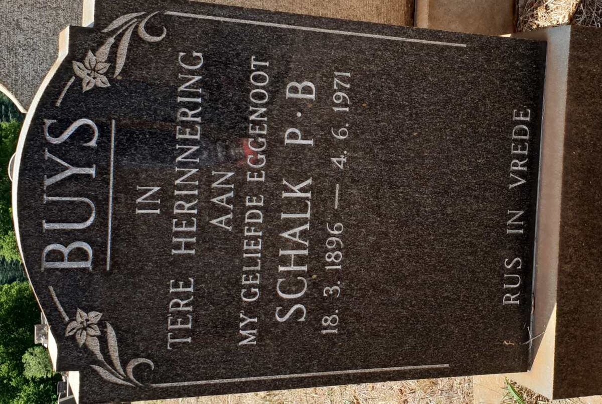 BUYS Schalk P.B. 1896-1971