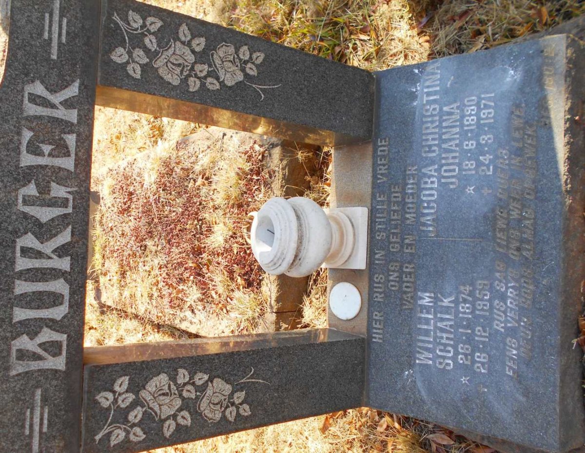 BURGER Willem Schalk 1874-1959 &amp; Jacoba Christina Johanna 1890-1971